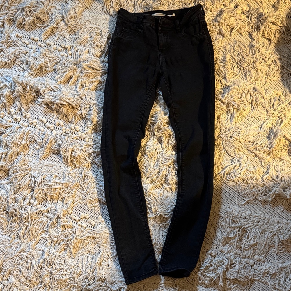 Zara Women's Dark Gray/Black Stretch Skinny Jeans